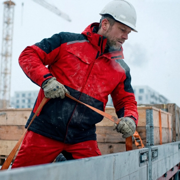 ELKA-Workwear, Stretch-Winterjacke, Working Xtreme, rot/schwarz