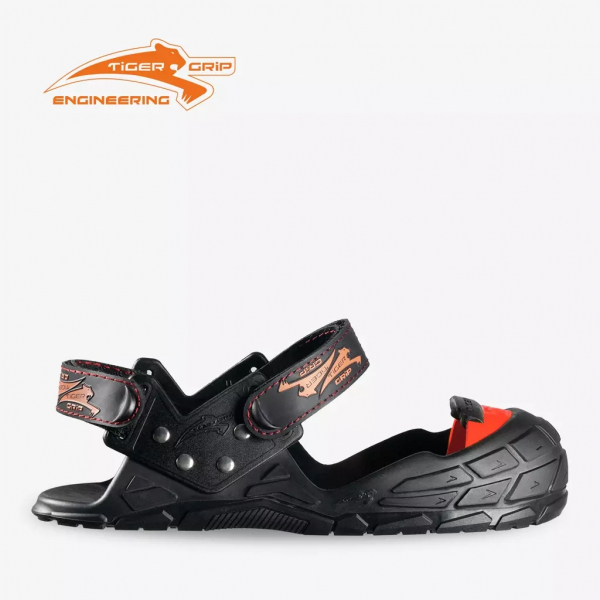 TIGERGRIP-Rutschfester Überschuh mit Sicherheitskappe, VISITOR PREMIUM, black, SRC