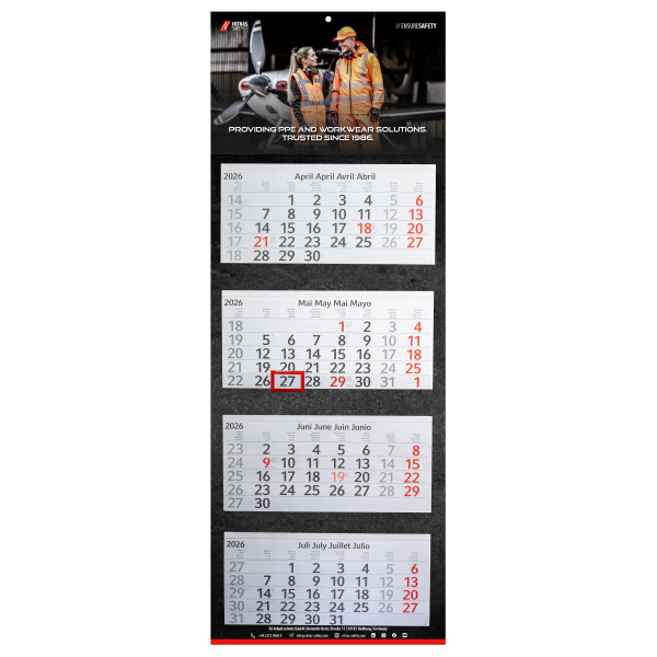 NITRAS 4-Monatskalender, anthrazit