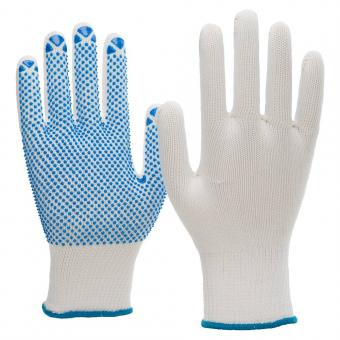 NITRAS Strickhandschuhe, Nylon / Baumwolle, weiß, VE = 12 Paar