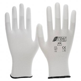 NITRAS Nylonhandschuhe, weiß, VE = 12 Paar