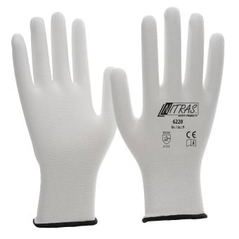 NITRAS Nylonhandschuhe, weiß, VE = 12 Paar