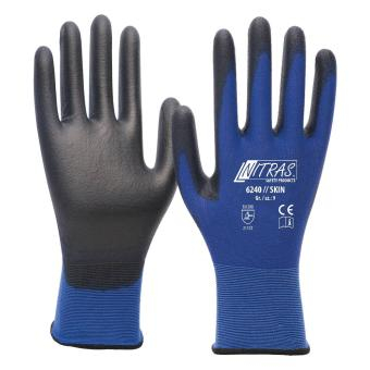 NITRAS SKIN, Nylonhandschuhe, blau, VE = 12 Paar