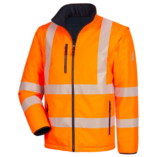 NITRAS-Multifunktions-Warnschutzjacke, Motion Tex Viz Plus, neonorange/marineblau