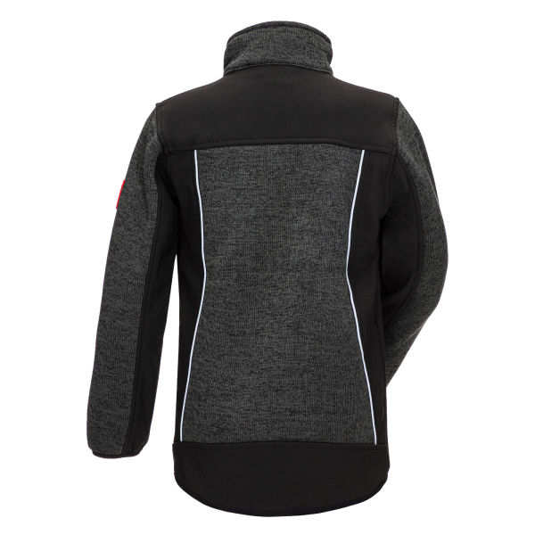 NITRAS MOTION TEX KIDS, Strick-Softshelljacke, schwarz, OEKO-TEX