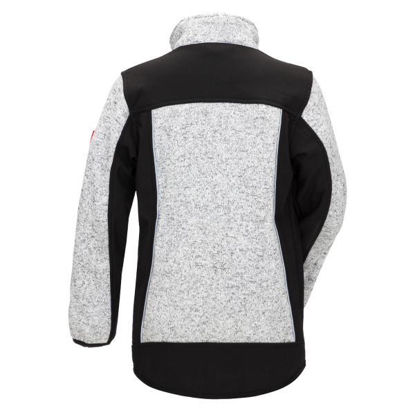 NITRAS MOTION TEX KIDS, Strick-Softshelljacke, hellgrau / schwarz, OEKO-TEX