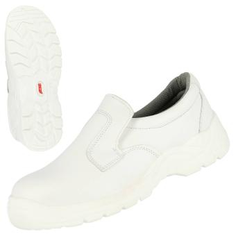 NITRAS CLEAN STEP SL, S2 Sicherheitsslipper, strapazierfähiges Kunstleder, weiß