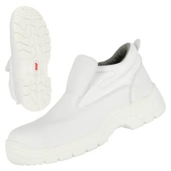 NITRAS CLEAN STEP MID SL, S2 Sicherheitsslipper, halbhoch, Kunstleder, weiß
