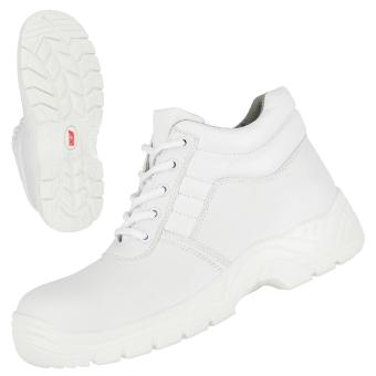 NITRAS CLEAN STEP MID, S2 Sicherheitsstiefel, halbhoch, Kunstleder, weiß