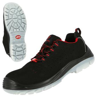 NITRAS MICRO STEP, S1P Sicherheitshalbschuhe, strapazierfähige Mikrofaser, schwarz
