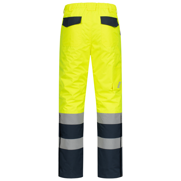 NITRAS MOTION TEX VIZ, lange Winter-Warnhose, neongelb / marineblau