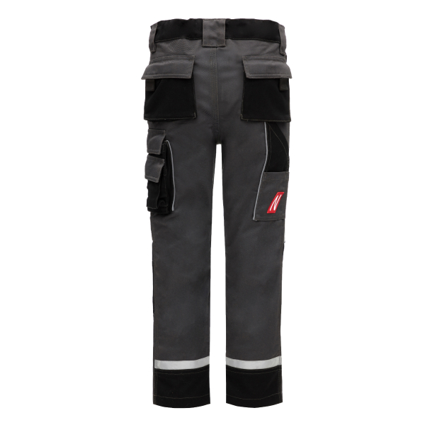 NITRAS MOTION TEX KIDS, Arbeitshose, lang, grau / schwarz, OEKO-TEX