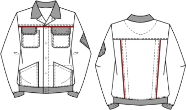 BEB-Bundjacke Classic, dunkelgrau/schwarz
