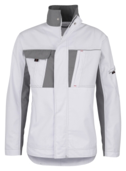 BEB-Bundjacke Inflame, weiß/mittelgrau