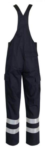 BEB-Workwear, Arbeits-Latzhose, Herren-Arbeits-Berufs-Latz-Hose, mit Reflexstreifen, marine