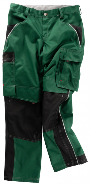 BEB-Workwear, Arbeitshose, Berufs-Bund-Hose, INFLAME, 245 g/m², grün/schwarz