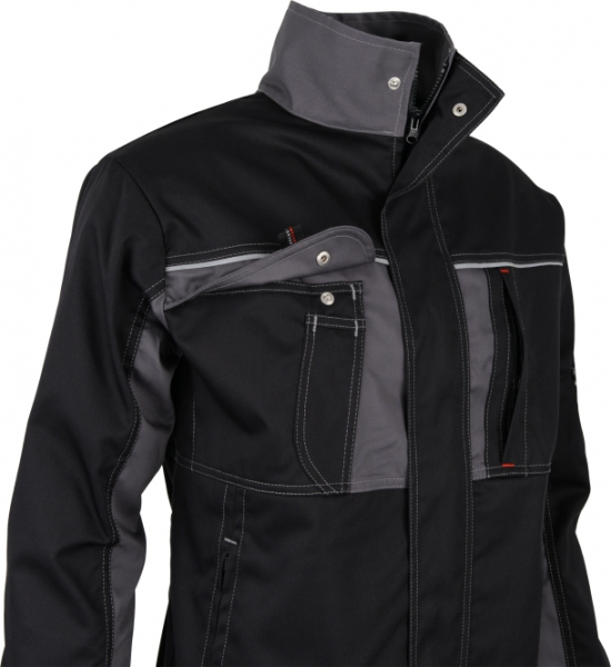 BEB-Workwear, Arbeitsjacke, Herren-Arbeits-Berufs-Bund-Jacke, Inflame schwarz/grau