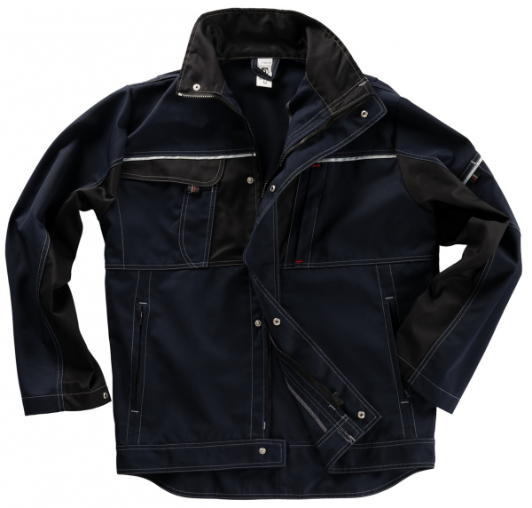 BEB-Workwear, Arbeitsjacke, Herren-Arbeits-Berufs-Bund-Jacke, Inflame blue shadow/schwarz