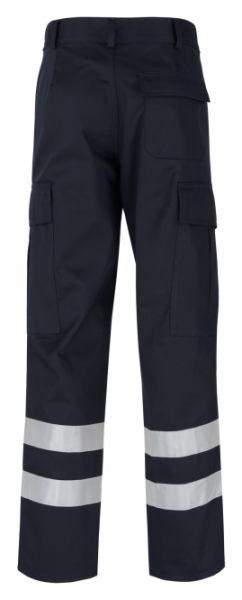 BEB-Workwear, Arbeitshose, Herren-Berufs-Bund-Hose, mit 2 Reflexstreifen, marine