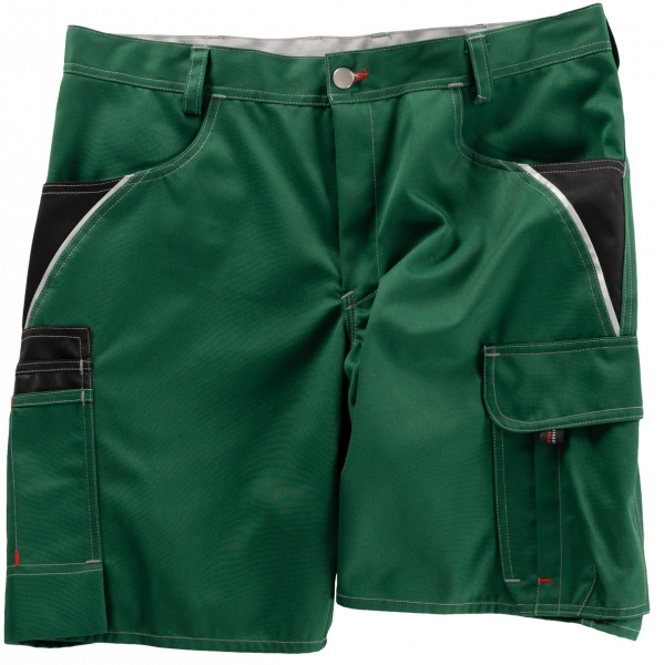 BEB-Workwear, Herren-Arbeits-Berufs-Shorts, Inflame flaschengrün/schwarz