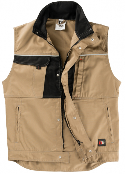 ELYSEE-Workwear, Weste Inflame, 245 g/m², sand/schwarz
