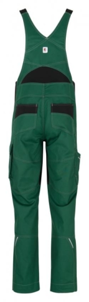 BEB-Workwear, Herren-Latzhose, Flex, Fairtrade, grün/schwarz