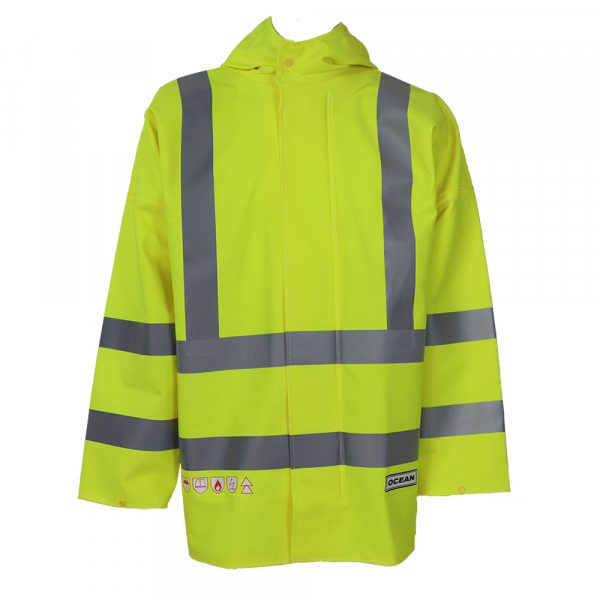 OCEAN-Coulomb-Prämie-Jacke, 360 g/m², neongelb