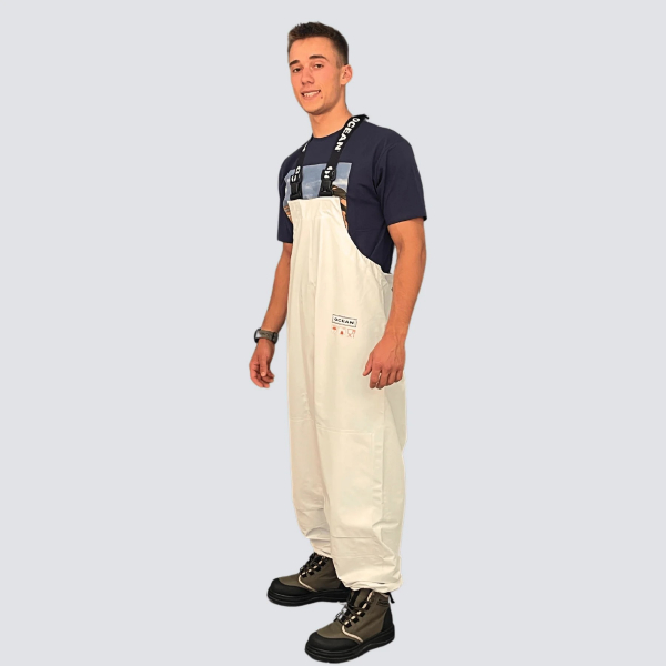OCEAN-Altertville-Premium-Latzhose, 300 g/m², weiß