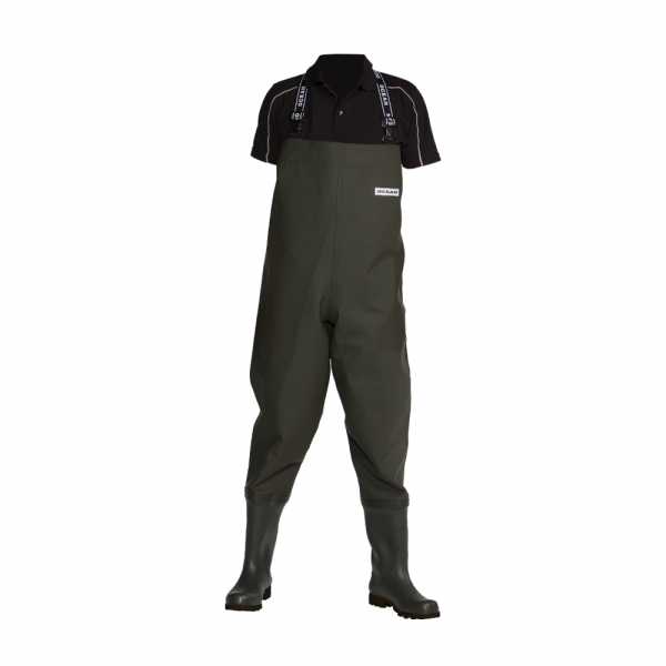 OCEAN-Deluxe+-Waders-Seestiefel S5 mit Nieten, 700g/m², dunkel oliv