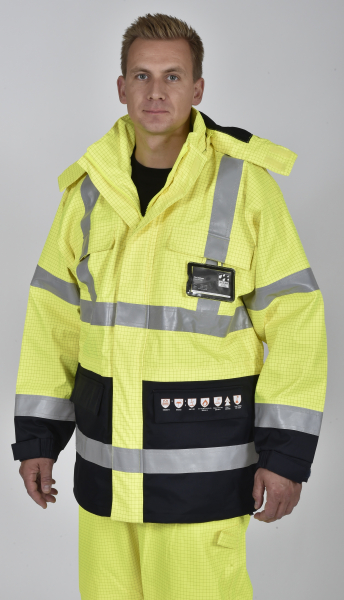 OCEAN-Warnschurz-Jake, Multinorm Protect High-Vis, warngelb/marine