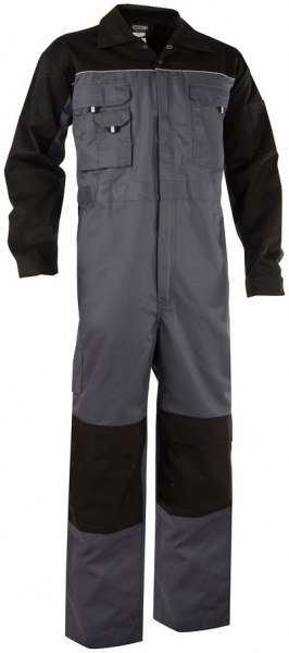 DASSY-Workwear, Overall CANNES, Arbeits-Berufs-Overall, grau/schwarz