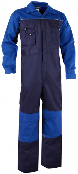DASSY-Workwear, Overall CANNES, Arbeits-Berufs-Overall, dunkelblau/kornblau