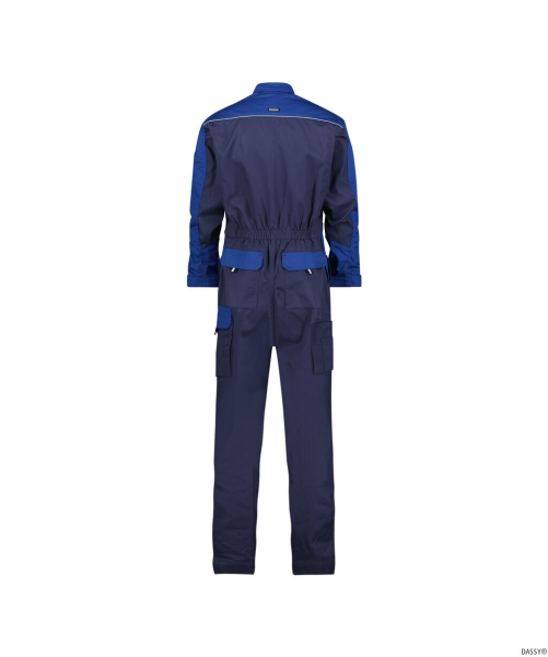 DASSY-Workwear, Overall CANNES, Arbeits-Berufs-Overall, dunkelblau/kornblau