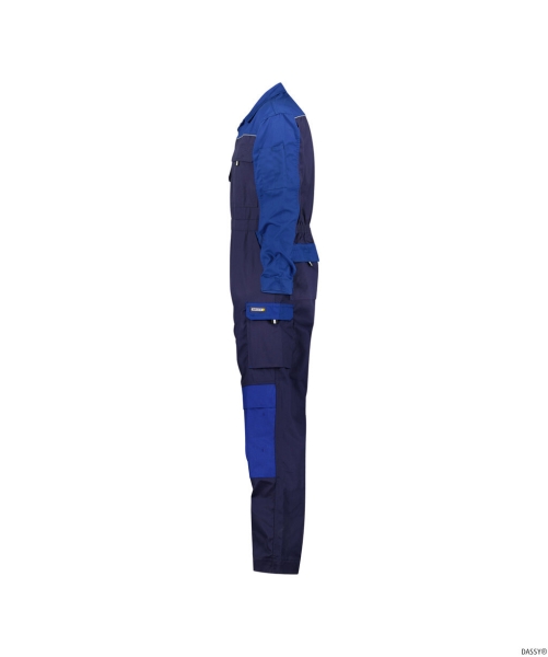 DASSY-Workwear, Overall CANNES, Arbeits-Berufs-Overall, dunkelblau/kornblau