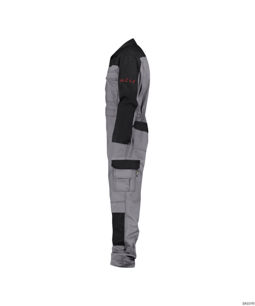 DASSY-Workwear, Overall NIORT, Arbeits-Berufs-Overall, grau/schwarz