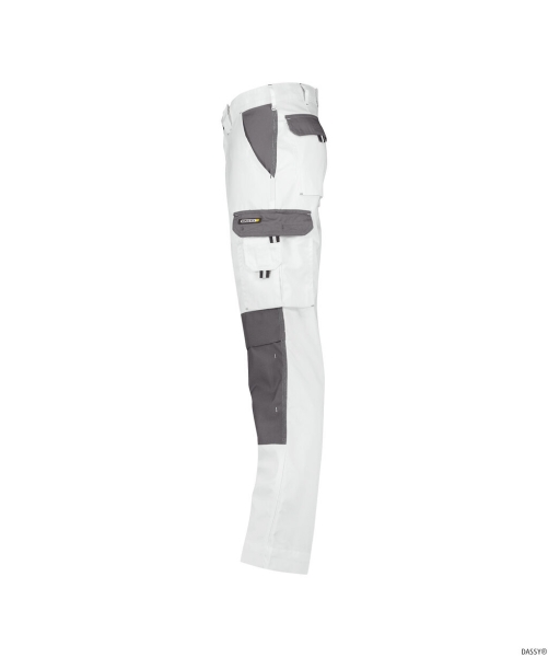 DASSY-Workwear, Bundhose BOSTON, , weiß/grau