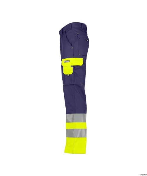 DASSY-Warnschutz, Bundhose OMAHA , dunkelblau/gelb