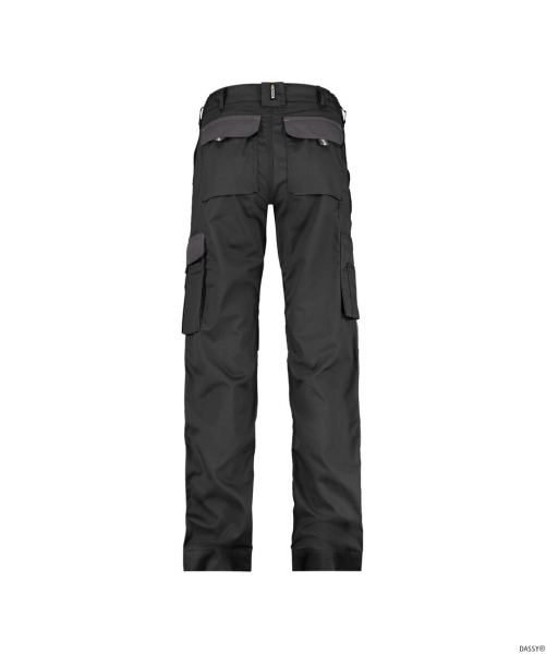 DASSY-Damen-Bundhose BOSTON, schwarz/zementgrau