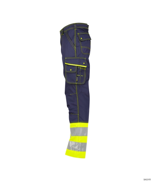 DASSY-Warnschutz, Bundhose PHOENIX , gelb/dunkelblau