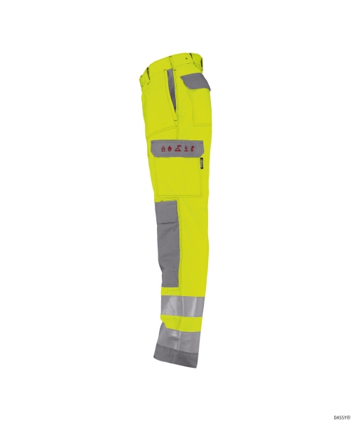 DASSY-Warnschutz, Bundhose MANCHESTER gelb/grau