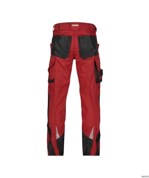 DASSY-Workwear, Bundhose NOVA, rot/schwarz
