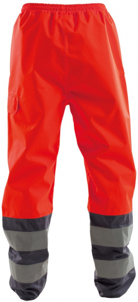 DASSY-Warnschutz, Regen-Bundhose SOLA, rot/grau