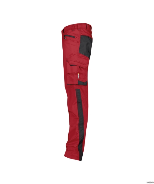 DASSY-Workwear, Bundhose SPECTRUM, rot/schwarz