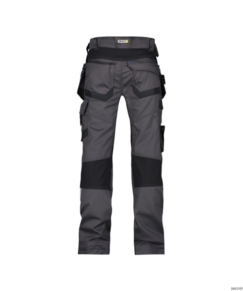 DASSY-Workwear, Bundhose FLUX, grau/schwarz