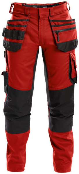 DASSY-Workwear, Bundhose FLUX, rot/schwarz