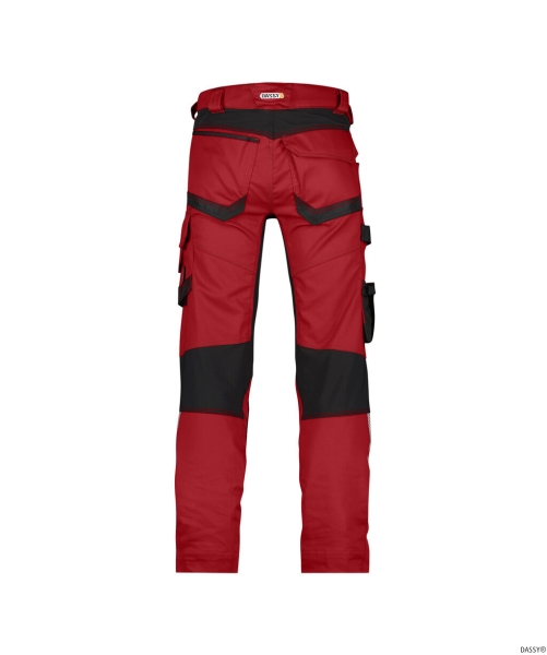 DASSY-Workwear, Bundhose DYNAX, rot/schwarz