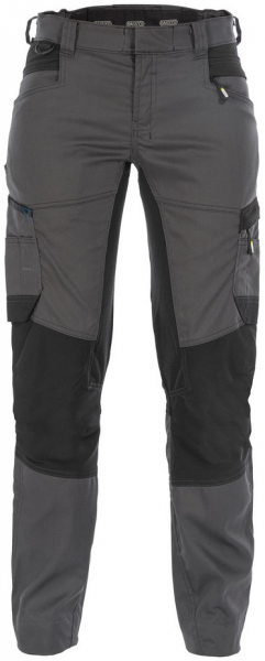 DASSY-Workwear, Damen-Bundhose mit Stretch HELIX, grau/schwarz