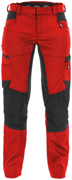 DASSY-Workwear, Damen-Bundhose mit Stretch HELIX, rot/schwarz