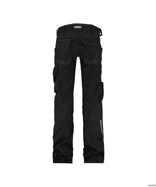 DASSY-Workwear, Damen-Bundhose mit Stretch und Kniepolstertaschen DYNAX, schwarz