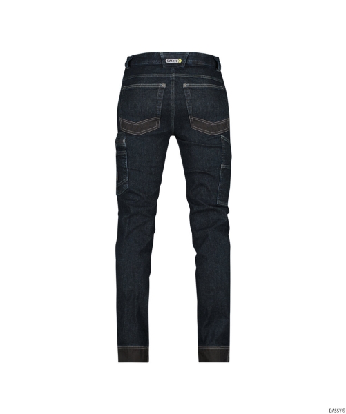 DASSY-Stretch-Arbeitsjeans OSAKA, jeansblau/schwarz